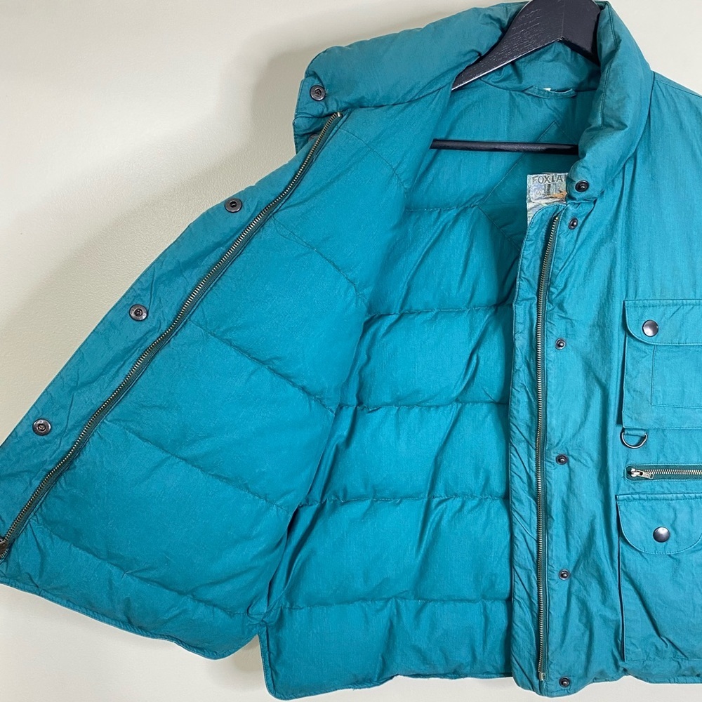 VINTAGE FOXLAND 🦊 MENS DOWN FILLED PUFFER VEST WITH MULTIPLE POCKETS MEDIUM - Picture 10 of 14
